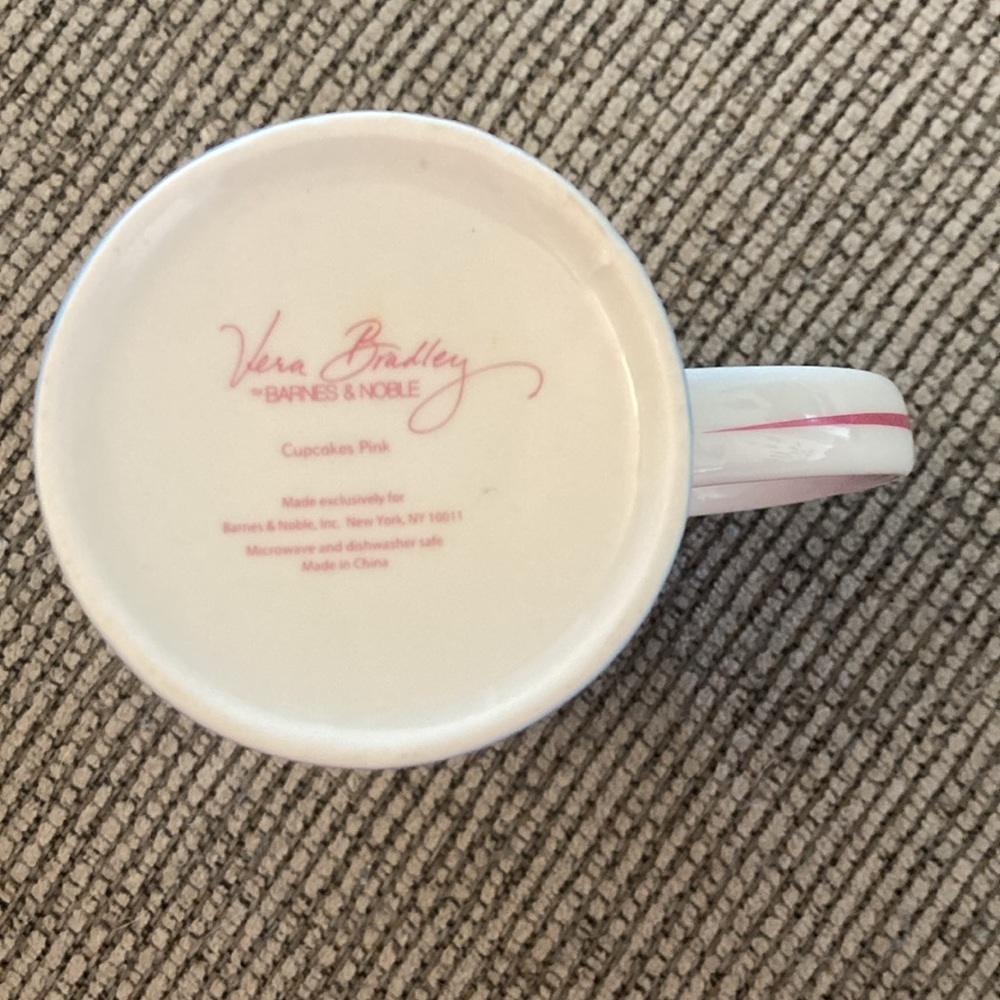 ❌last chance (deleting)❌ Vera Bradley mug CUPCAKES PINK mug ceramic cup paisley - Picture 8 of 11